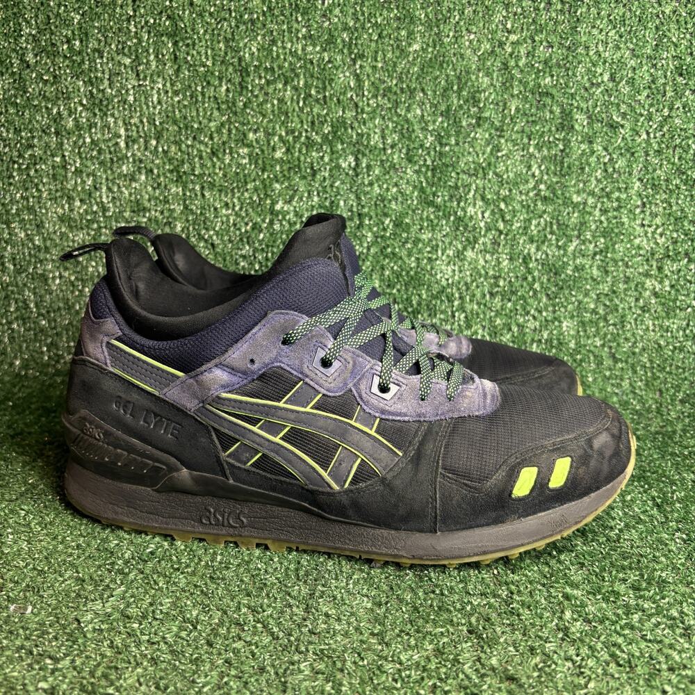 Asics Gel-Lyte MT Sneakers Suede Synthetic Black‎ Navy Shoes Men Size 12